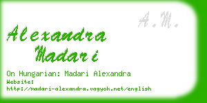 alexandra madari business card